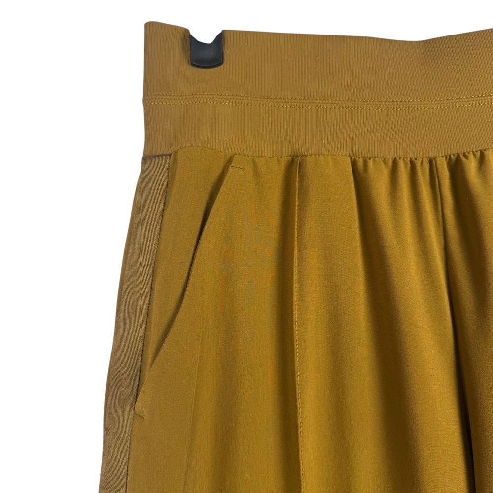 Athleta Nolita Wide Legs Pants Size 4 Brass Yellow Pull On Elastic Waistband - Picture 4 of 7